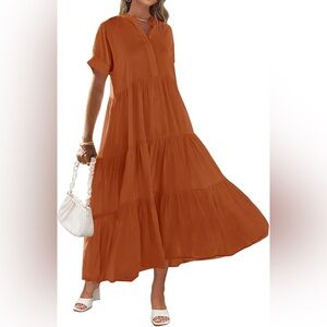 Orange Midi Dress